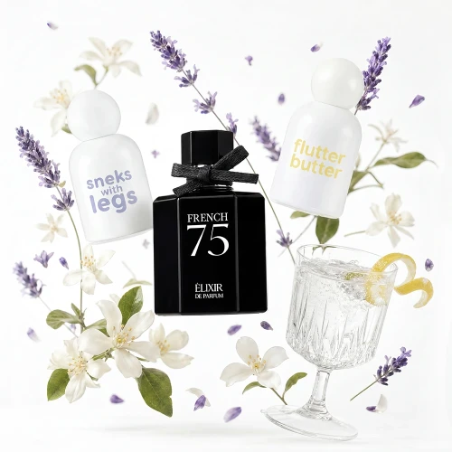 Przepis na Gin Garden Party French 75 50 ml Flutter Butter 50 ml Sneks with Legs 50 ml white.webp