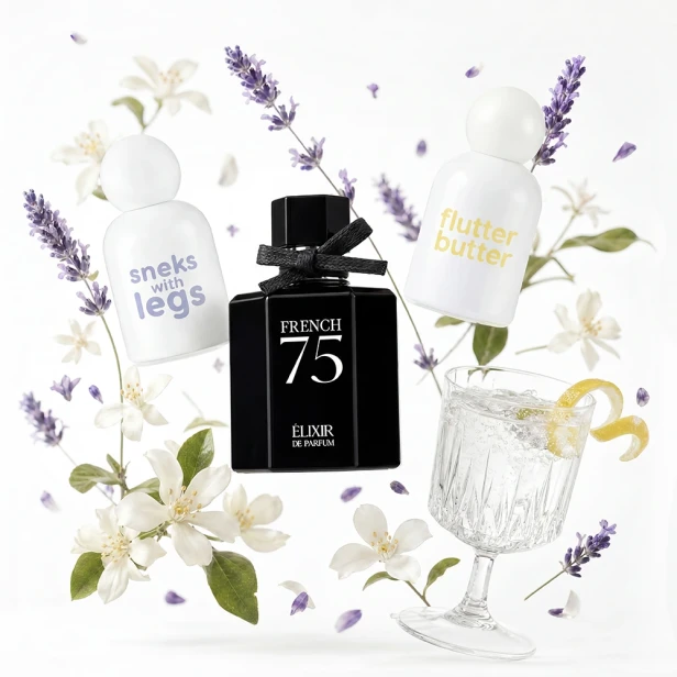 Przepis na Gin Garden Party French 75 50 ml Flutter Butter 50 ml Sneks with Legs 50 ml white.webp