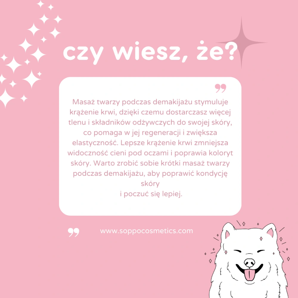 masaż twarzy podczas demakijażu